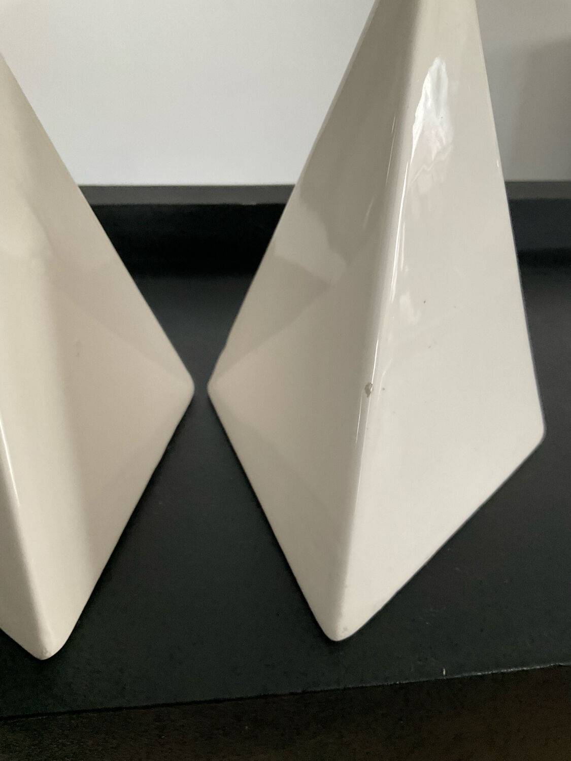 Pair of vintage ceramic bookends 70s