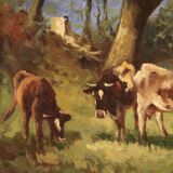 Tableau italien signé paysage