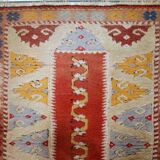 Vintage Turkish Melas handmade carpet 76cm x 267cm 1950s, 1C689