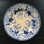 Blue floral decorated plate