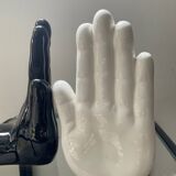 Pair of ceramic Hands bookends from the 70s