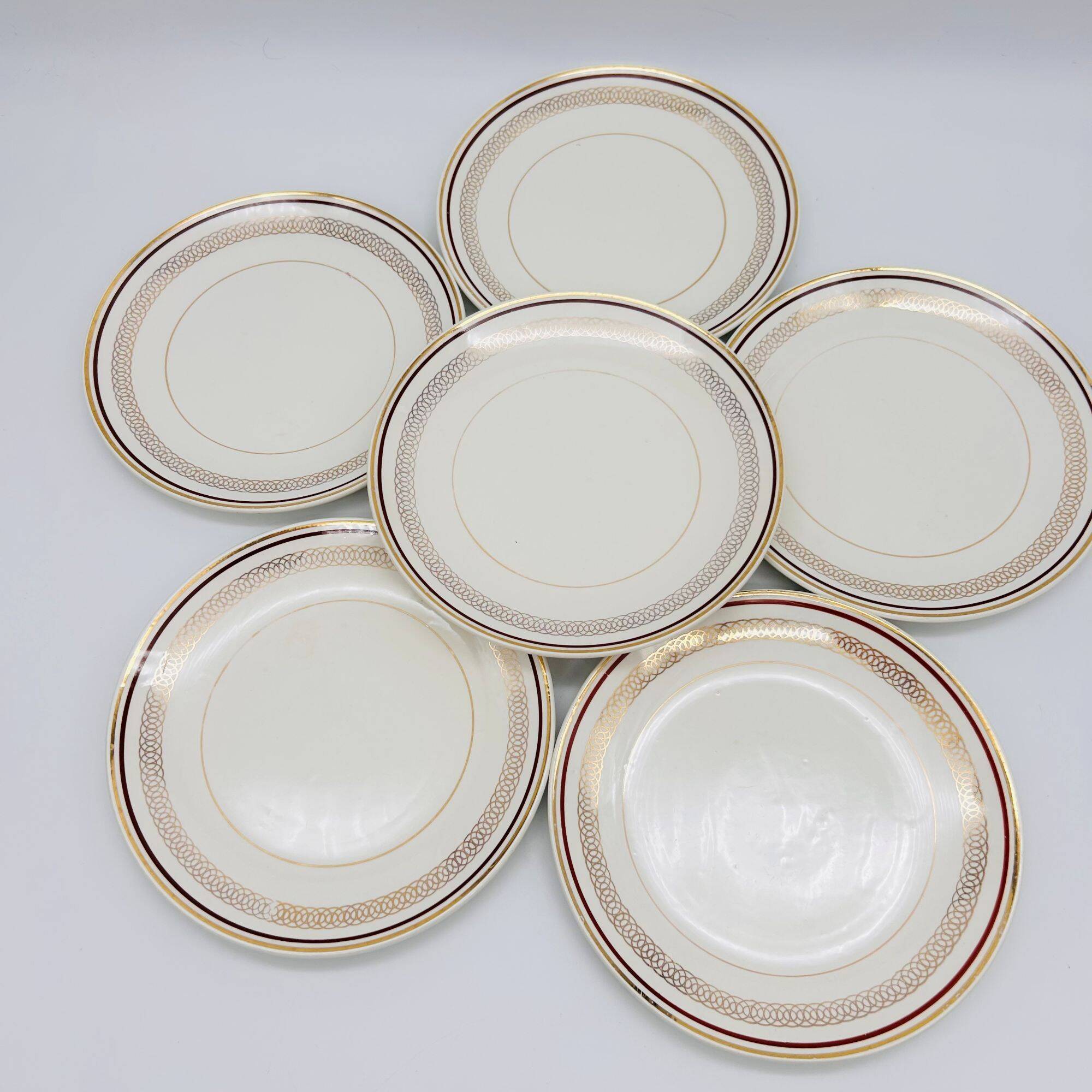 6 Assiettes dessert « Gien ».