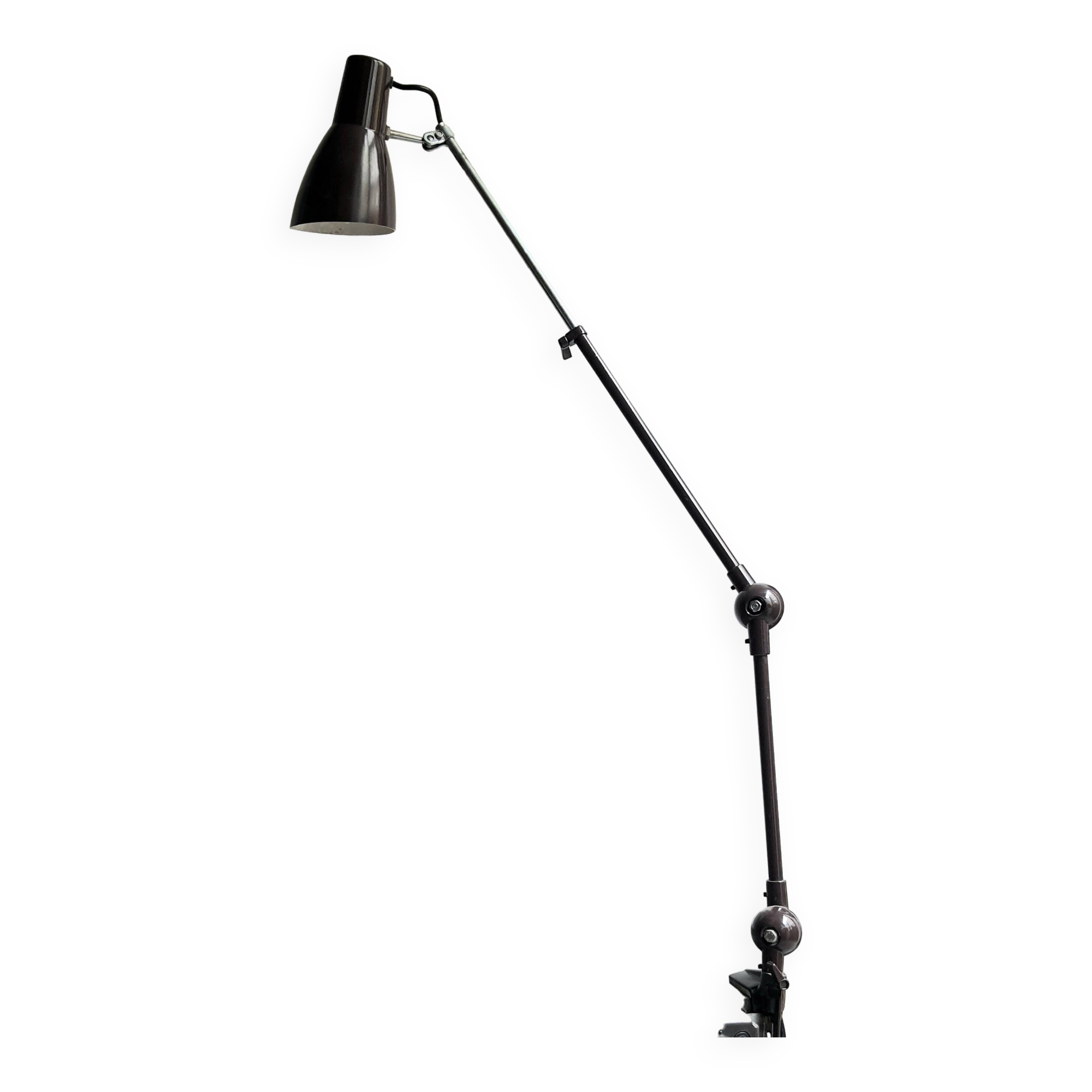 Vintage clip-on workshop lamp from the 50s/60s