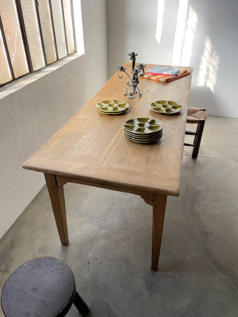 Oak farm table 220 cm