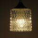 Pressed Crystal Glass Pendant Lamp with Tear Drop Pattern, Sweden, 1960s