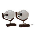 Pair of Wooden Table/Wall Lamps, by Dřevo Humpolec, 1940's, Czechoslovakia