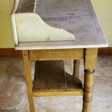Antique toilet table with white marble top