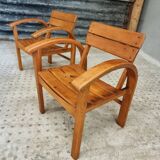 Ensemble de chaises design pour enfants en hêtre années 1950