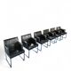 6 chaises Solo d'Antonio Citterio pour B&B Italia / Cuir noir