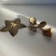 Metal candle holder, handmade object 1940-50