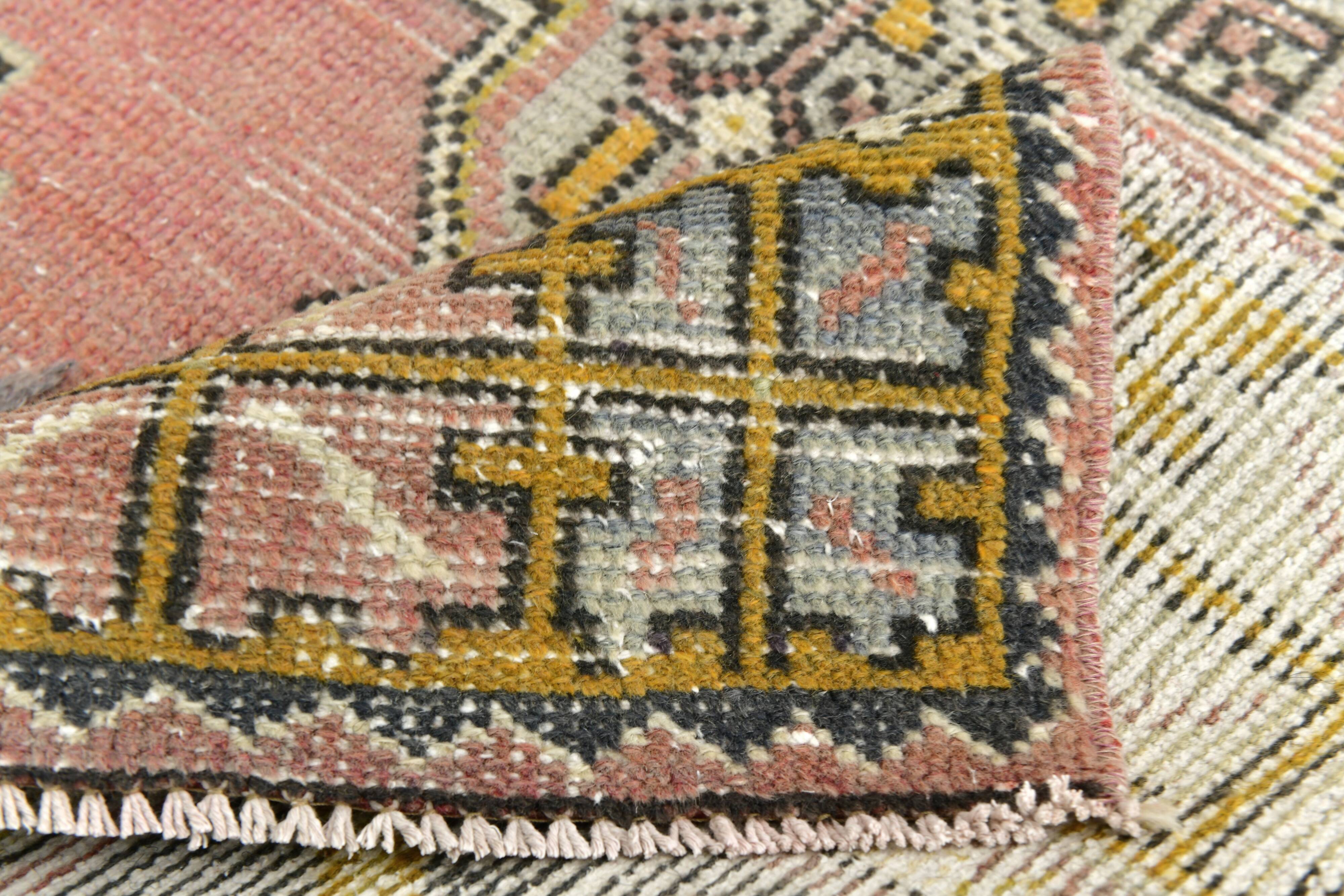 Red & Gold Persian Hallway Runner Rug,  92x314Cm