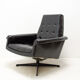 Pair of leather swivel armchairs from UP Zavody, 1970´s
