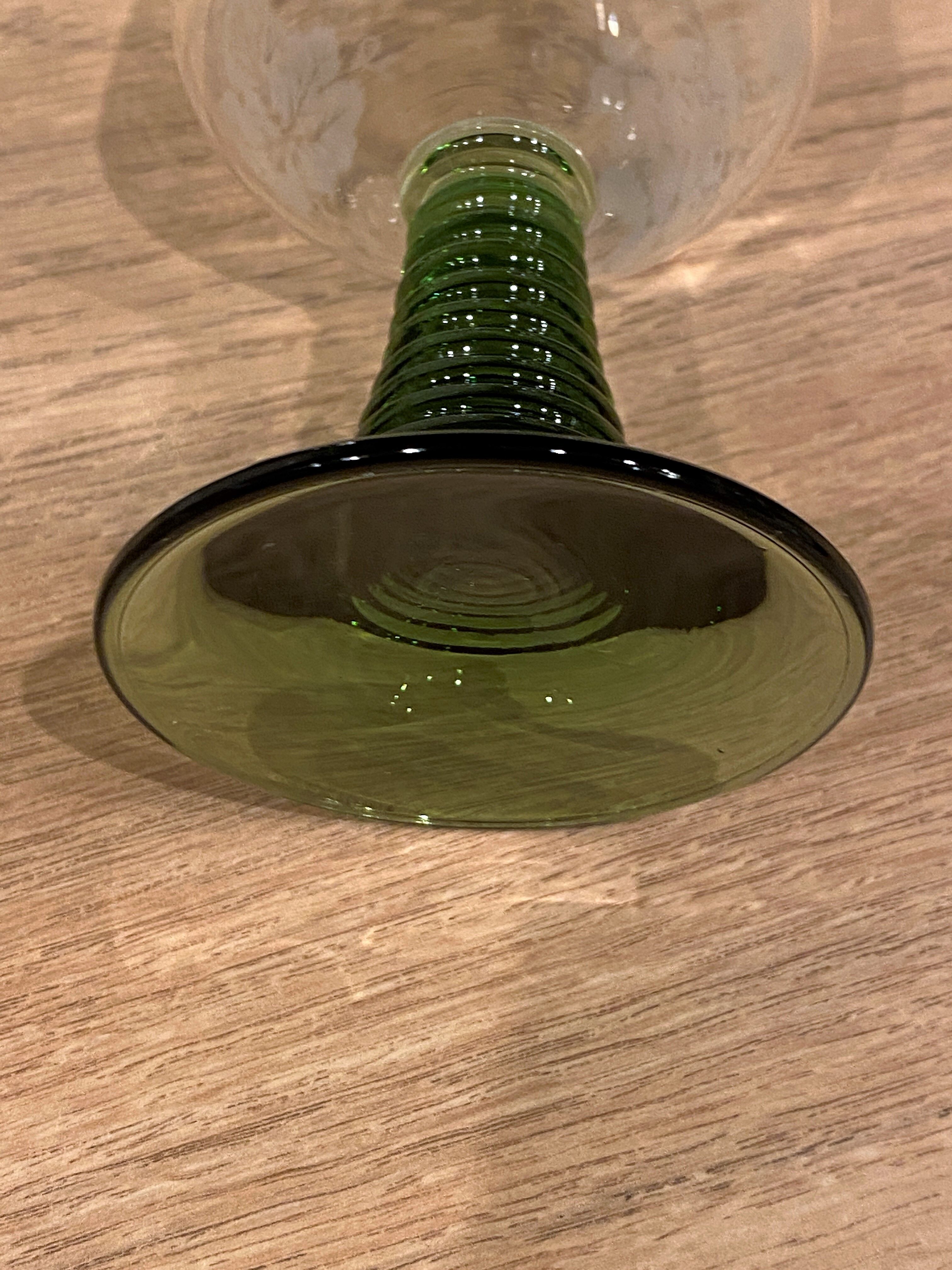 Set of 4 glasses of white wine from Alsace