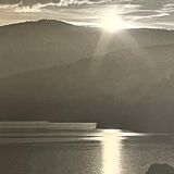 Photograph black and white silver print circa 1970 seascape