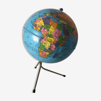 Globe terrestre Taride tripode vintage 1960