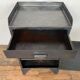 Old Industrial workshop furniture with 1 door 1 drawer in patinated iron