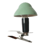 Lampe à pince vintage en forme de champignon vert, années 1960