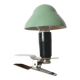 Vintage, green mushroom clip lamp, 1960s