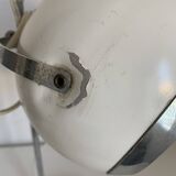 Large vintage 1960 white eyeball mid-century desk lamp - 44 cm