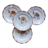 4 assiettes dessert de Digoin Sarreguemines 200892