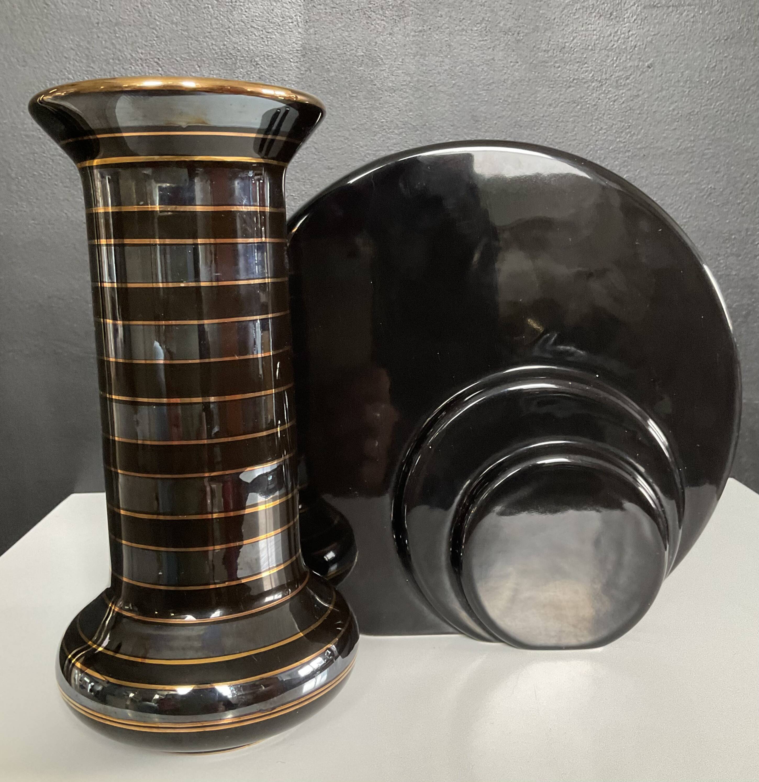 Pair of Art Deco ceramic vases