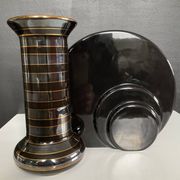 Duo de vases Art déco en céramique
