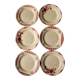 Lot 6 small mismatched plates Niger Corsica red Digoin Sarreguemines