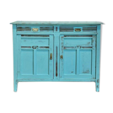 Parisian calypso buffet, patinated blue of the sea