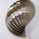 Swelling aluminum sconce by Henri Mathieu - 1970s