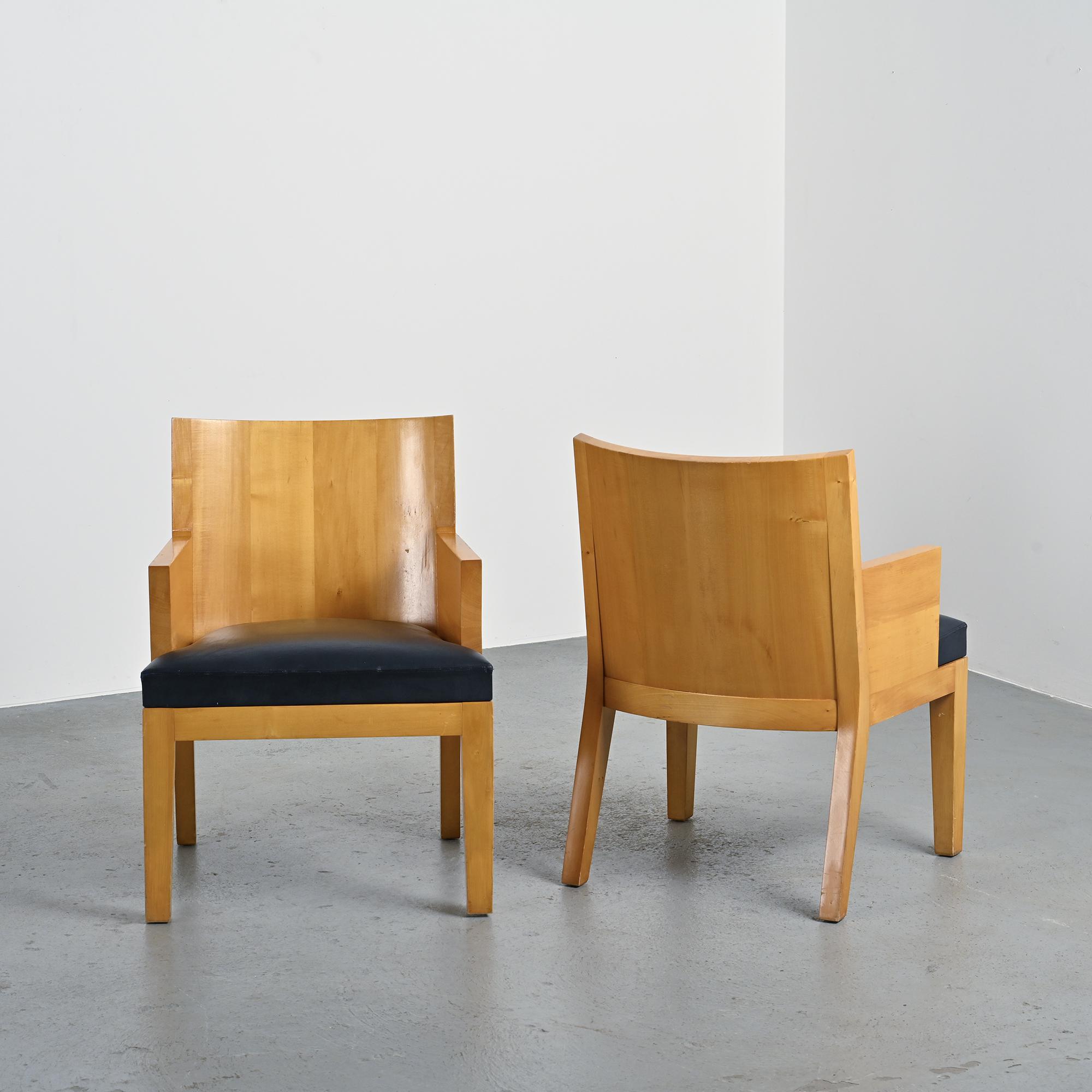 Pair of Stall armchairs by Christian Liaigre, circa 1990