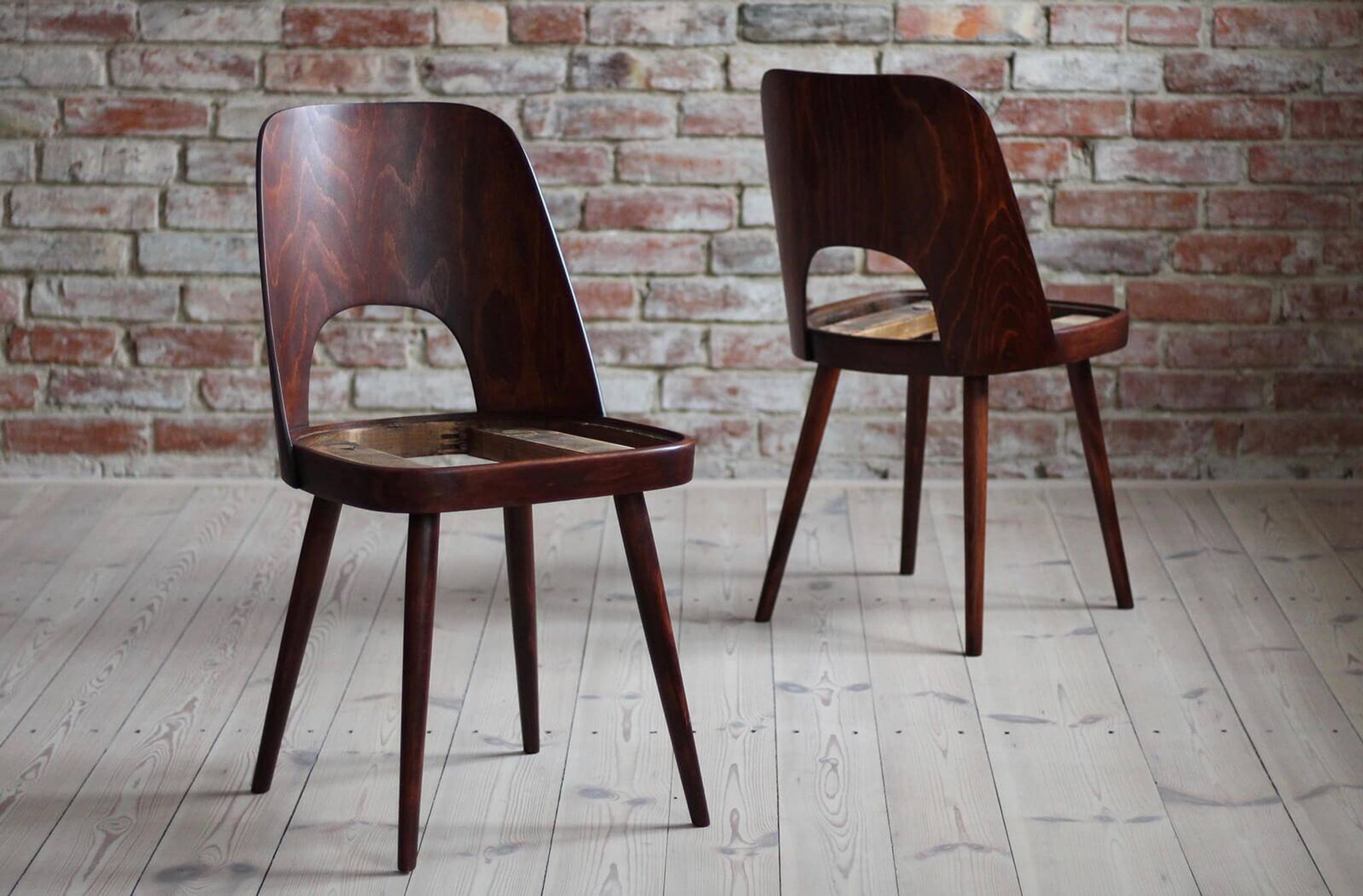 Set of 6 Dining Chairs by Oswald Haerdtl, Reupholstered in Kvadrat Fabric