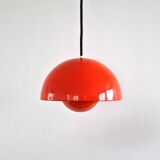 Dark orange Flowerpot pendant lamp by Verner Panton for Louis Poulsen