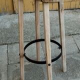 HIGH WOODEN STOOL