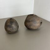Set of 2 West German Ceramic Studio Vase Object by Helmut Schäffenacker, 1960s