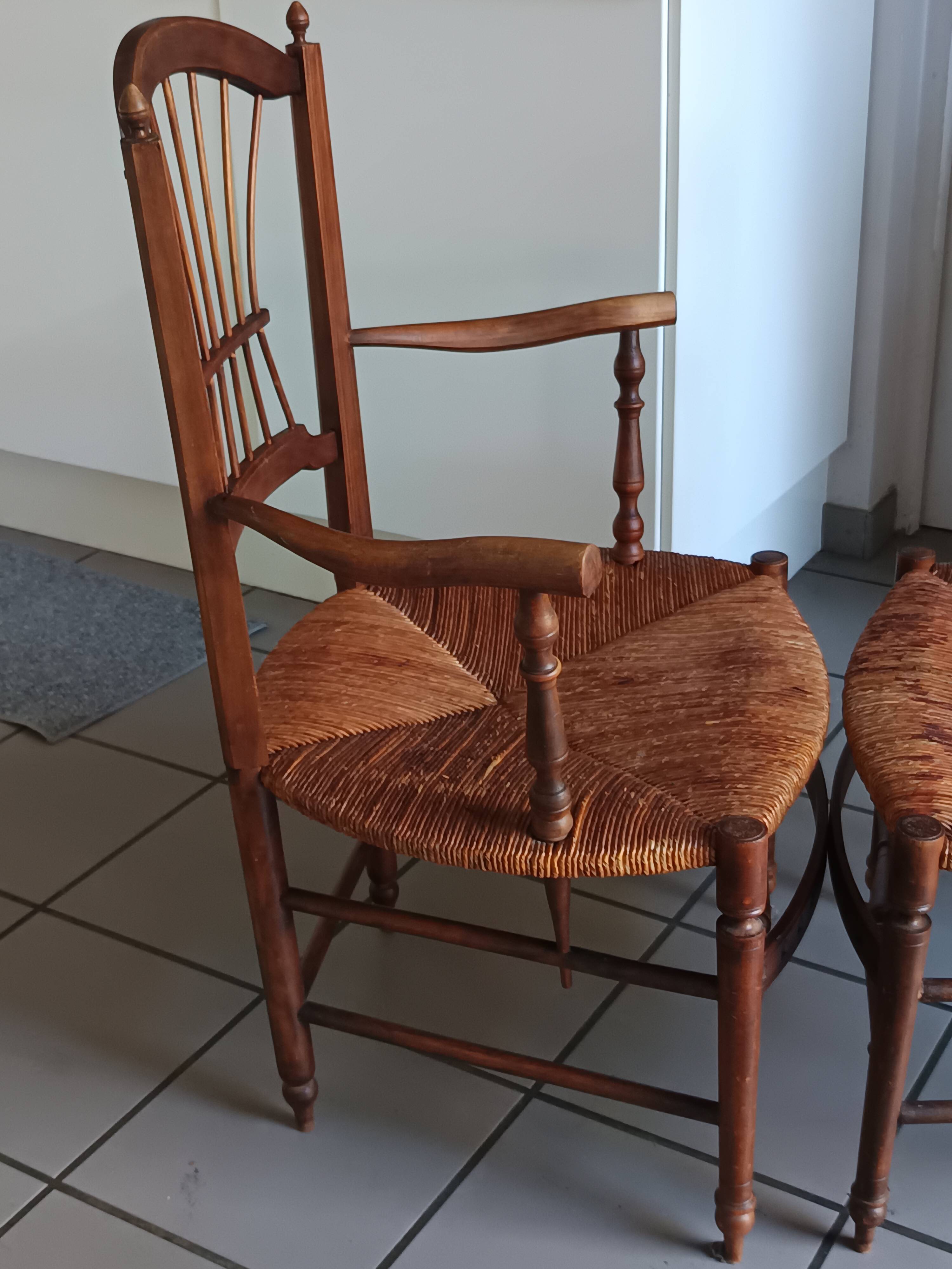 Paire de fauteuils anciens provençaux fin XIXème