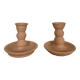 Pair of terracotta candlesticks