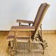 Antique Art Deco rattan and wicker chaise longue