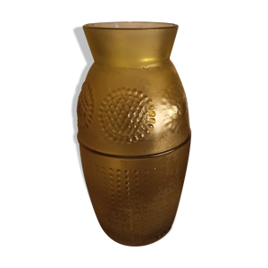 vase Art déco jaune - verre