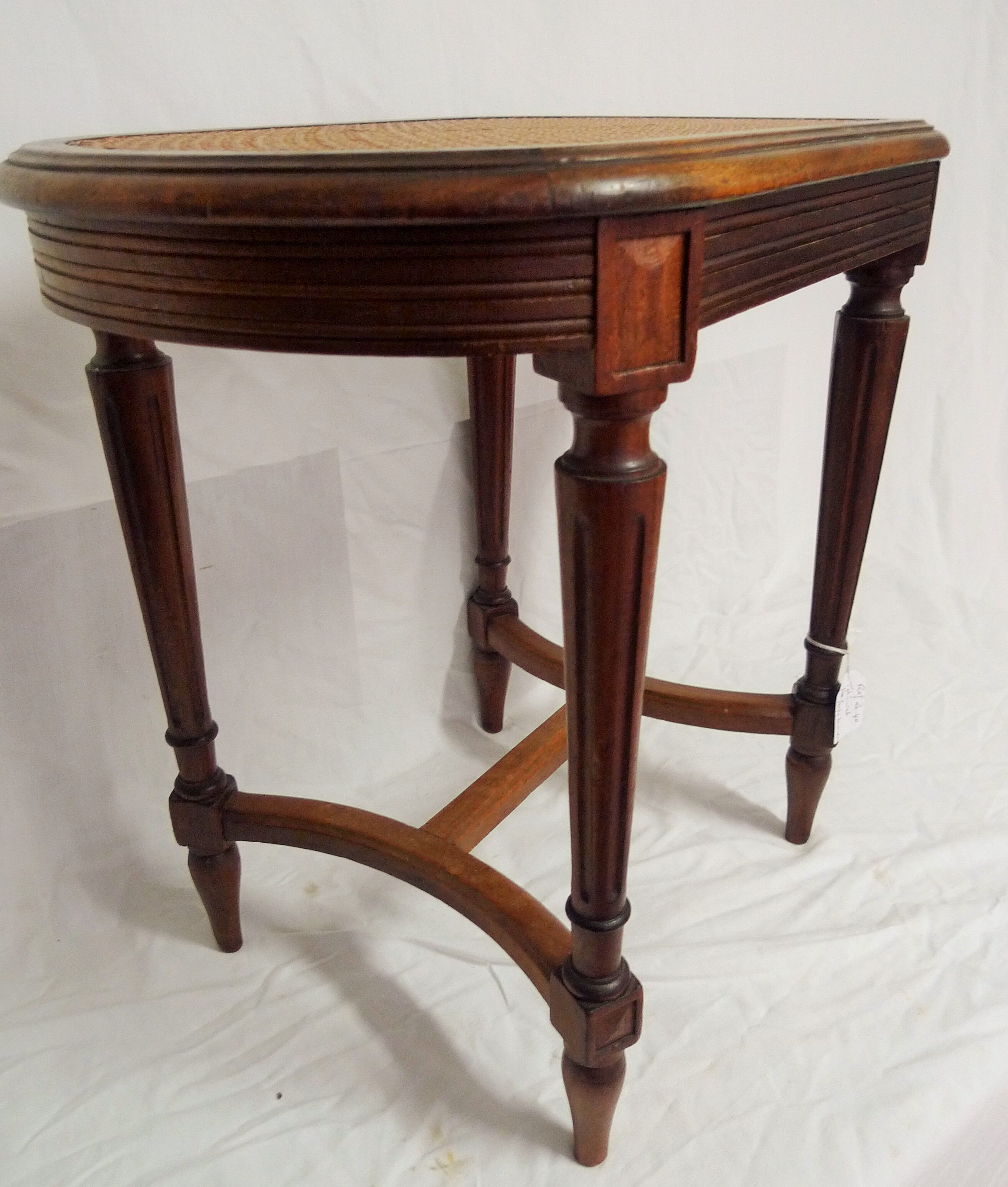 Tabouret de piano cannage