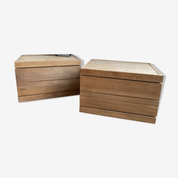 Two Ethnicraft nightstands