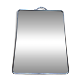 Vintage hanging barber mirror stainless steel