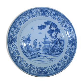 Assiette bleu blanc chinoise Chine 18è siècle