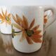 Orangeade set in cracked ceramic, floral pattern from the 60s