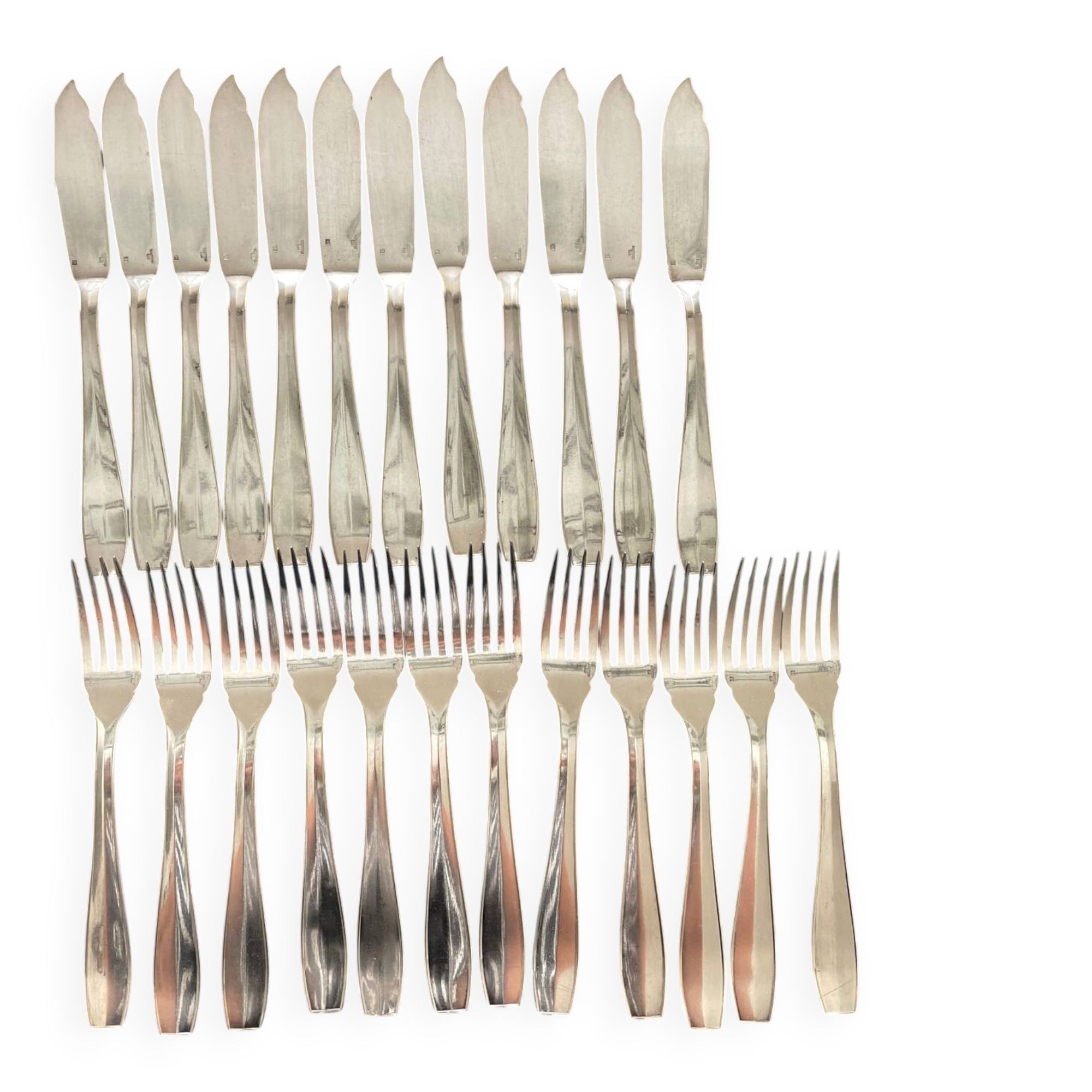 Christofle Fish Cutlery Set - Silver plated - 24 pieces