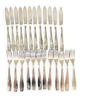 Christofle Fish Cutlery Set - Silver plated - 24 pieces
