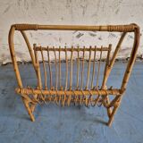 Rattan magazine rack