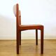 Set of 6 chairs in thick velvet and teak base