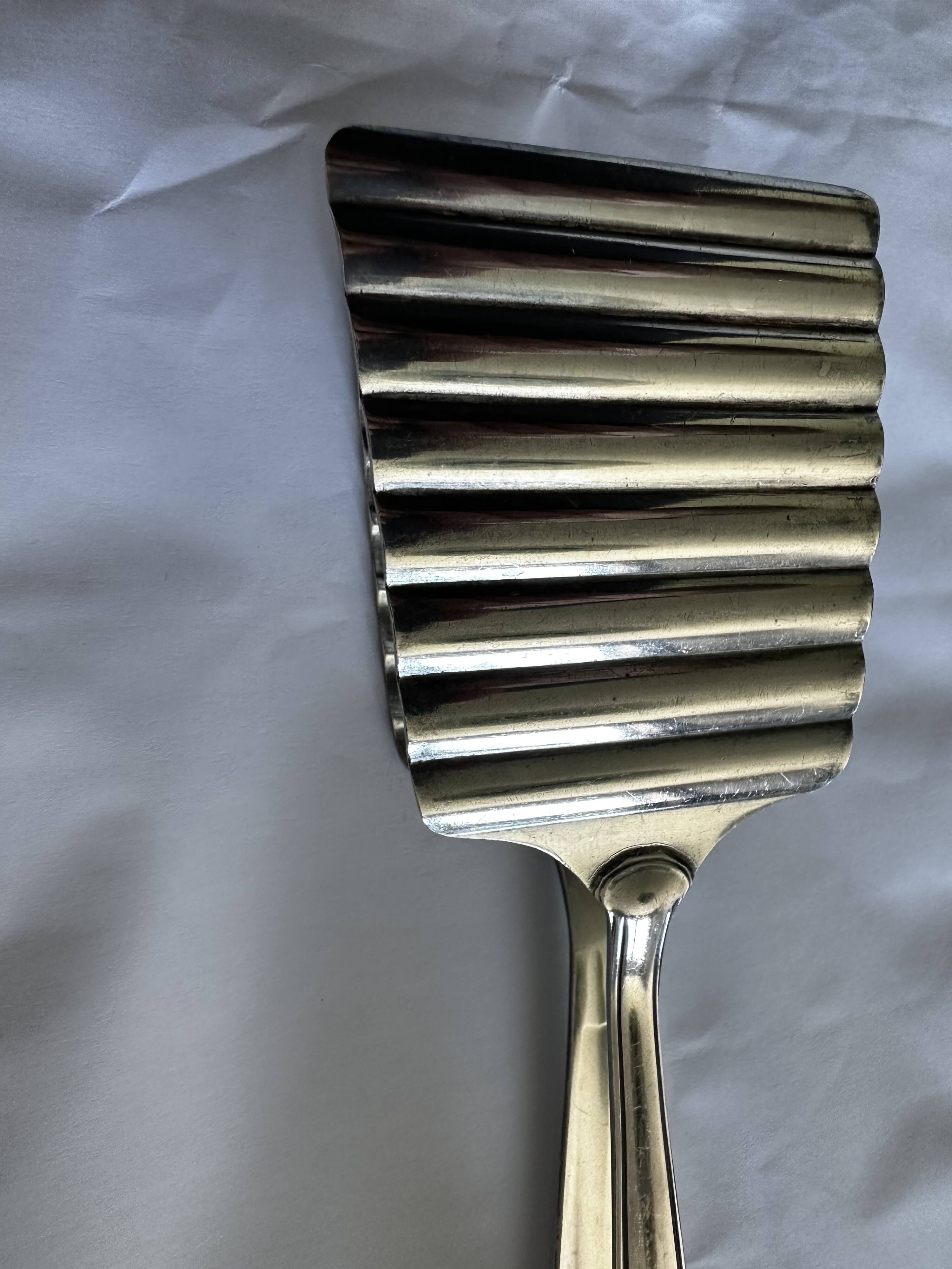 Silver asparagus tongs, 1930