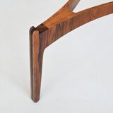 Sven Ellekaer sculptural coffee table rosewood Linneberg Denmark 1962