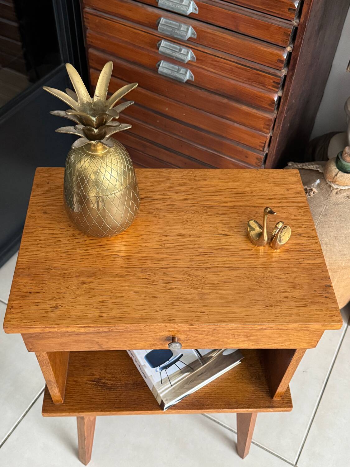 Vintage bedside table